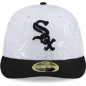cappello-piatto-bianco-e-nero-aderente-59fifty-day-low-profile-di-chicago-white-sox-mlb-di-new-era