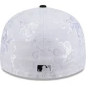 cappello-piatto-bianco-e-nero-aderente-59fifty-day-low-profile-di-chicago-white-sox-mlb-di-new-era