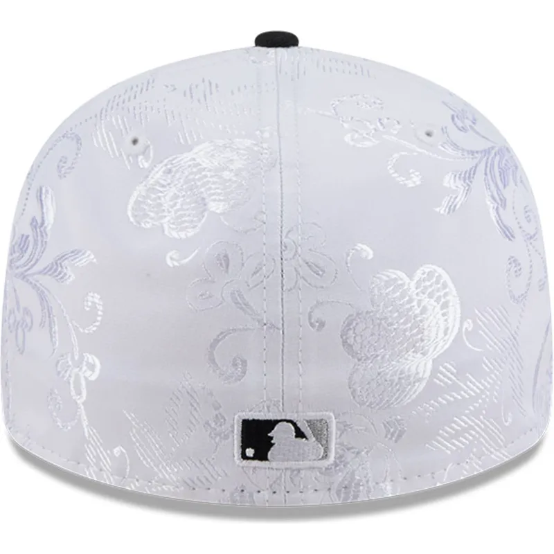 cappello-piatto-bianco-e-nero-aderente-59fifty-day-low-profile-di-chicago-white-sox-mlb-di-new-era