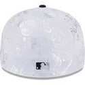 cappello-piatto-blu-navy-e-bianco-aderente-59fifty-day-low-profile-dei-new-york-yankees-mlb-di-new-era