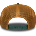 cappellino-trucker-verde-e-marrone-9seventy-stretch-snap-debossed-logo-degli-oakland-athletics-mlb-di-new-era