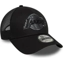 cappellino-trucker-nero-regolabile-con-logo-grigio-9forty-dei-los-angeles-lakers-nba-di-new-era