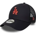 cappellino-trucker-blu-navy-regolabile-per-bambino-con-logo-rosso-9forty-homefield-dei-los-angeles-dodgers-mlb-di-new-era
