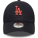 cappellino-trucker-blu-navy-regolabile-per-bambino-con-logo-rosso-9forty-homefield-dei-los-angeles-dodgers-mlb-di-new-era