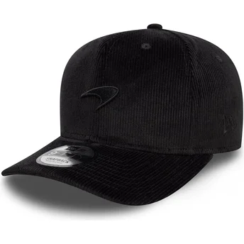 Cappellino snapback nero 9FIFTY Cord Precurved di McLaren Racing Formula 1 di New Era