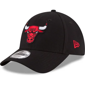 Cappellino curvo nero regolabile per bambino 9FORTY The League dei Chicago Bulls NBA di New Era