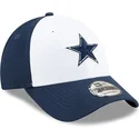 cappellino-curvo-bianco-e-blu-navy-regolabile-per-bambino-9forty-the-league-dei-dallas-cowboys-nfl-di-new-era