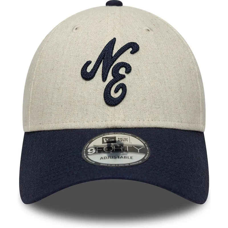 cappelli-curva-beige-cinghia-regolabile-9forty-di-new-era