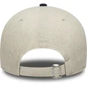 cappello-curvo-beige-e-blu-navy-regolabile-9forty-linen-di-new-era