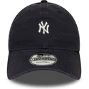 cappellino-curvo-blu-marino-regolabile-9twenty-mini-logo-washed-di-new-york-yankees-mlb-di-new-era