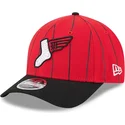cappellino-curvo-rosso-e-nero-snapback-9forty-m-crown-city-connect-dei-chicago-white-sox-mlb-di-new-era