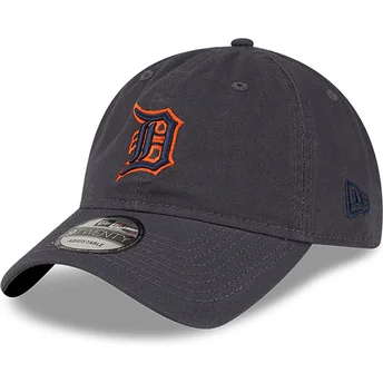 Cappellino curvo grigio regolabile 9TWENTY Core Classic dei Detroit Tigers MLB di New Era
