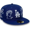 cappello-piatto-blu-regolato-59fifty-mythical-dei-los-angeles-dodgers-mlb-di-new-era