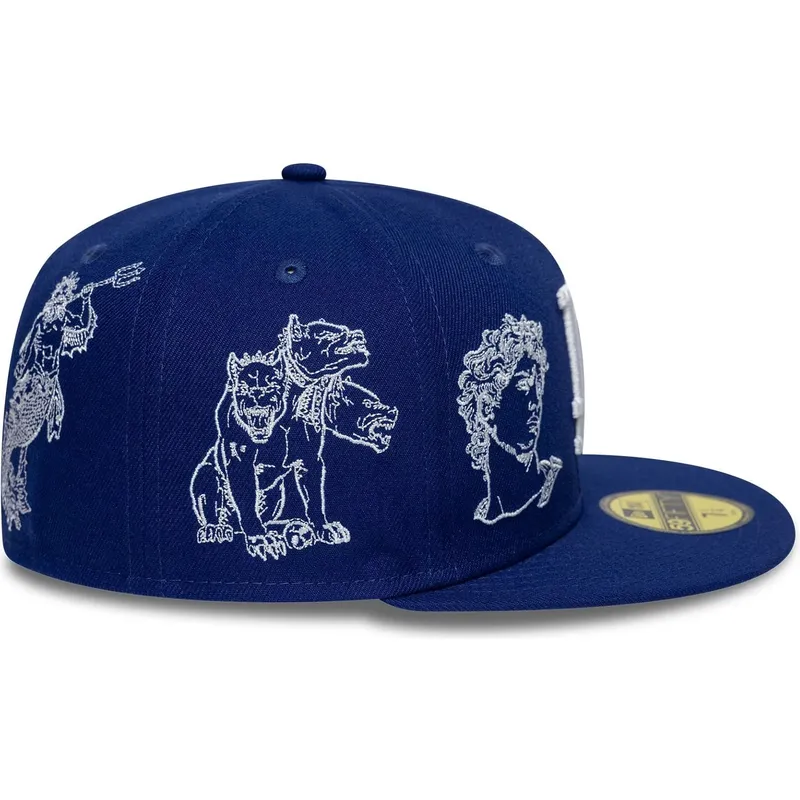 cappello-piatto-blu-regolato-59fifty-mythical-dei-los-angeles-dodgers-mlb-di-new-era