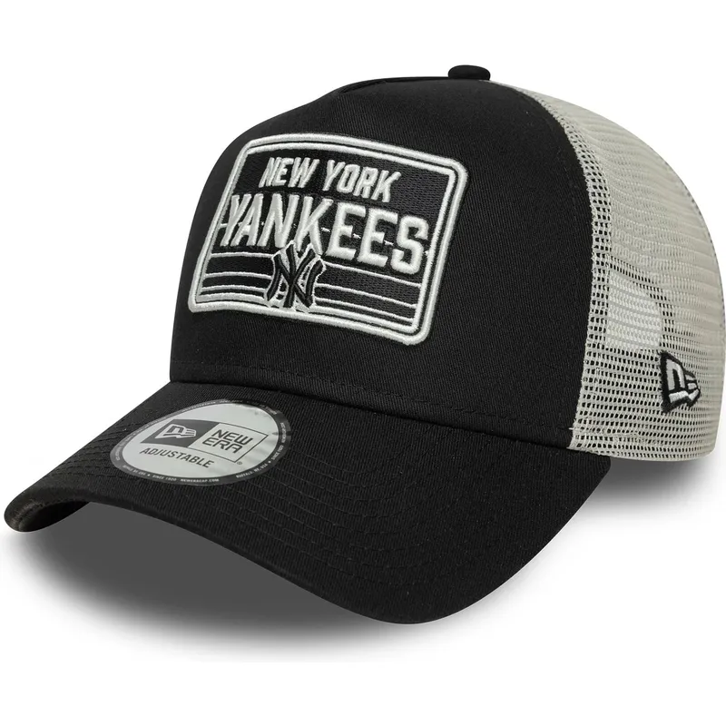 cappellino-trucker-nero-e-bianco-a-frame-patch-di-new-york-yankees-mlb-di-new-era