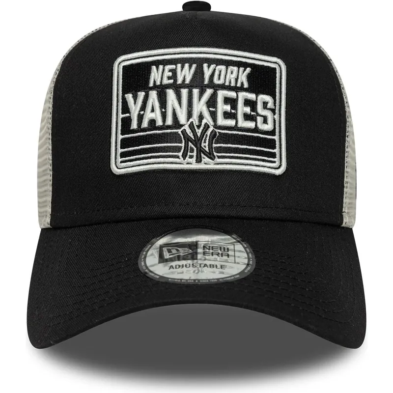 cappellino-trucker-nero-e-bianco-a-frame-patch-di-new-york-yankees-mlb-di-new-era