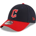 cappellino-curvo-blu-navy-e-rosso-regolabile-9forty-the-league-dei-cleveland-guardians-mlb-di-new-era