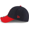 cappellino-curvo-blu-navy-e-rosso-regolabile-9forty-the-league-dei-cleveland-guardians-mlb-di-new-era