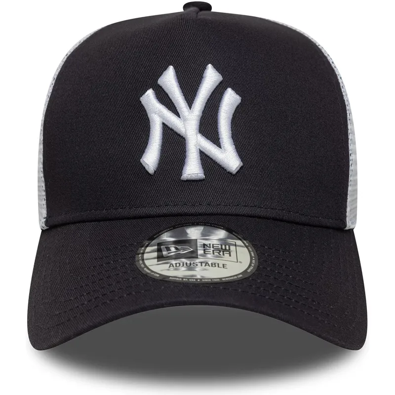 cappellino-trucker-blu-marino-e-bianco-a-frame-multi-patch-di-new-york-yankees-mlb-di-new-era