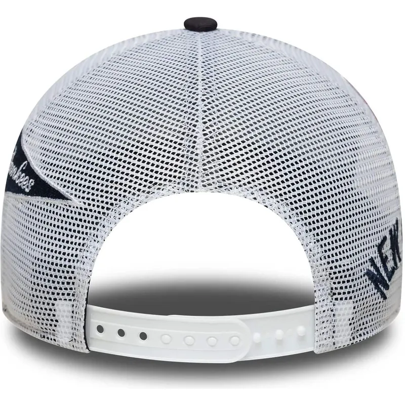 cappellino-trucker-blu-marino-e-bianco-a-frame-multi-patch-di-new-york-yankees-mlb-di-new-era