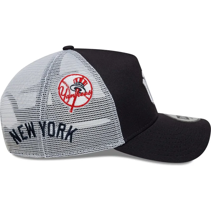 cappellino-trucker-blu-marino-e-bianco-a-frame-multi-patch-di-new-york-yankees-mlb-di-new-era