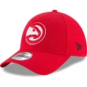 cappellino-visiera-curva-rosso-regolabile-9forty-the-league-di-atlanta-hawks-nba-di-new-era