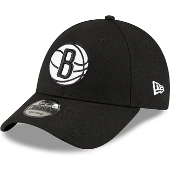 Cappellino curvo nero regolabile 9FORTY The League dei Brooklyn Nets NBA di New Era