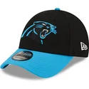 cappellino-curvo-nero-e-blu-regolabile-9forty-the-league-dei-carolina-panthers-nfl-di-new-era