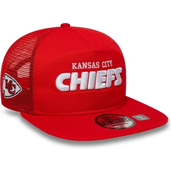 Cappello piatto trucker rosso Golfer International Series Games 2024 dei Kansas City Chiefs NFL di New Era