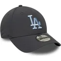cappellino-curvo-grigio-regolabile-con-logo-blu-9forty-riciclato-dei-los-angeles-dodgers-mlb-di-new-era