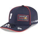 cappellino-visiera-curva-blu-marino-snapback-9seventy-stretch-snap-di-red-bull-racing-formula-1-max-verstappen-di-new-era