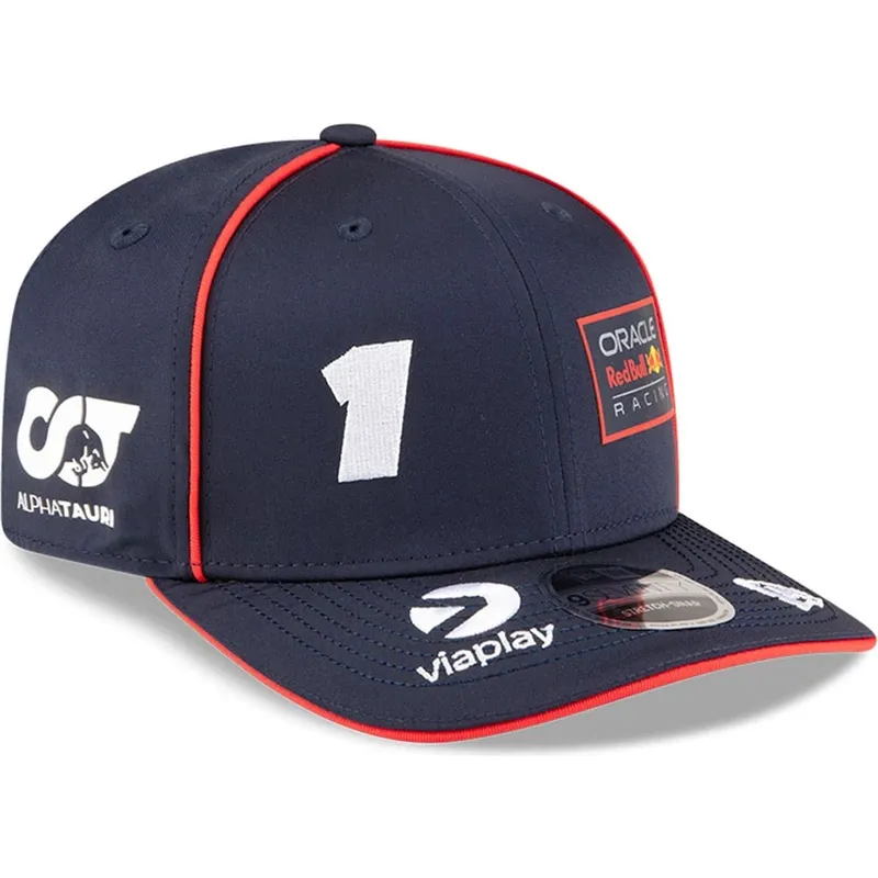 cappellino-visiera-curva-blu-marino-snapback-9seventy-stretch-snap-di-red-bull-racing-formula-1-max-verstappen-di-new-era