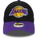 cappelli-curva-nero-cinghia-regolabile-9forty-side-patch-dei-los-angeles-lakers-nba-di-new-era