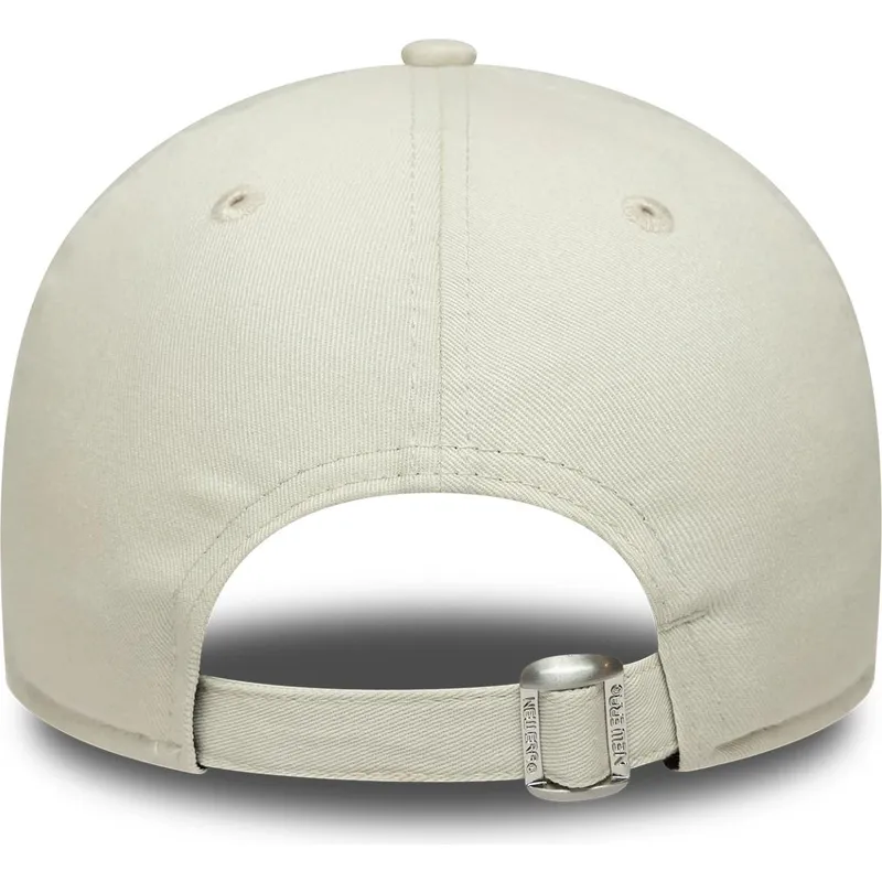 cappellino-curvo-beige-e-blu-marino-regolabile-9forty-side-script-di-new-york-yankees-mlb-di-new-era