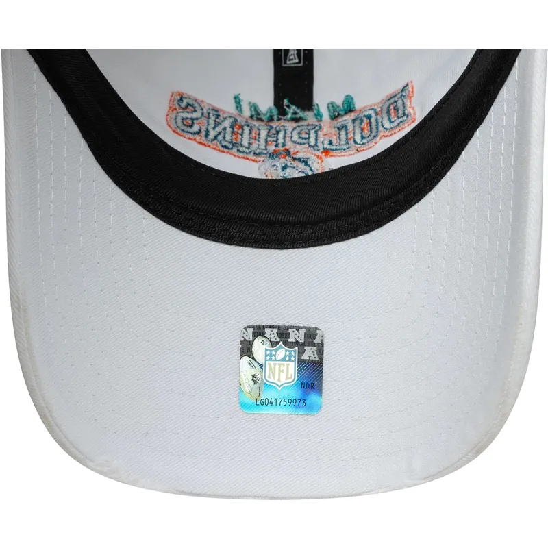 cappellino-curvo-bianco-regolabile-9twenty-washed-distress-dei-miami-dolphins-nfl-di-new-era