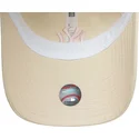 cappellino-curvo-beige-regolabile-da-donna-con-logo-rosa-9twenty-contrast-stitch-dei-new-york-yankees-mlb-di-new-era