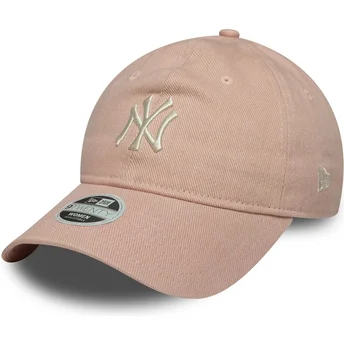 Cappellino rosa regolabile da donna 9TWENTY Dye Denim dei New York Yankees MLB di New Era