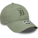 cappellino-curvo-verde-regolabile-da-donna-con-logo-verde-9twenty-linen-dei-detroit-tigers-mlb-di-new-era