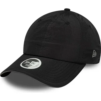 Cappellino curvo nero regolabile per donna Pony Tail Open Back di New Era