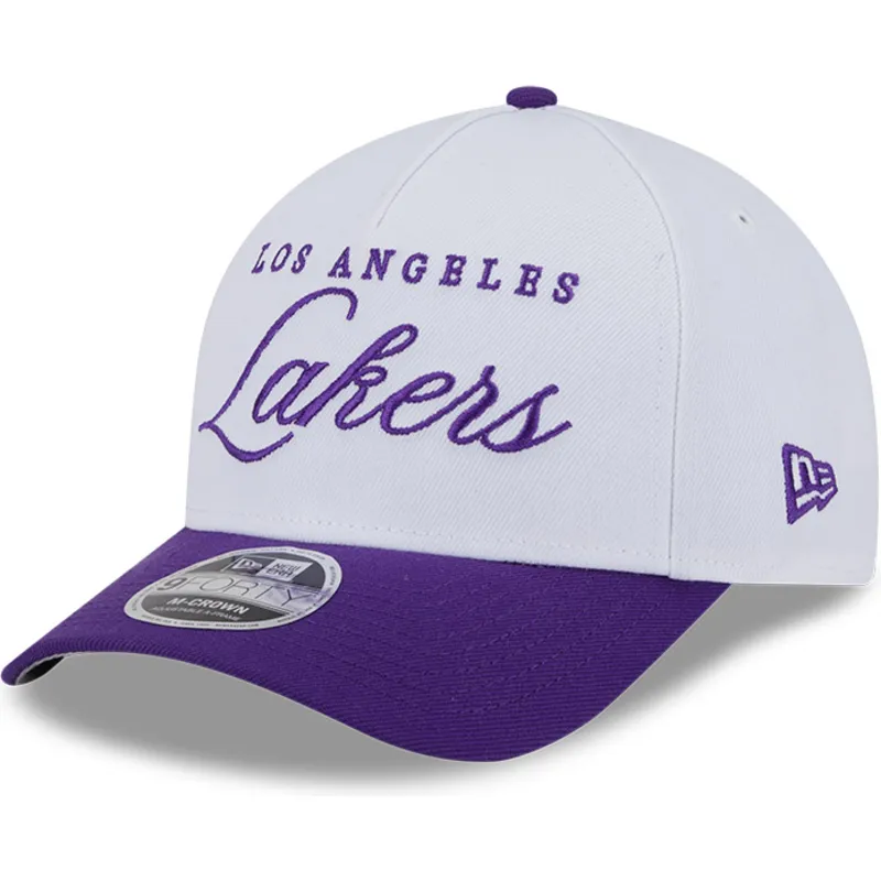 cappellino-curvo-bianco-e-viola-snapback-9forty-m-crown-draft-2025-dei-los-angeles-lakers-nba-di-new-era