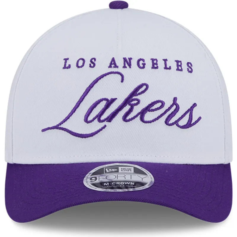 cappellino-curvo-bianco-e-viola-snapback-9forty-m-crown-draft-2025-dei-los-angeles-lakers-nba-di-new-era