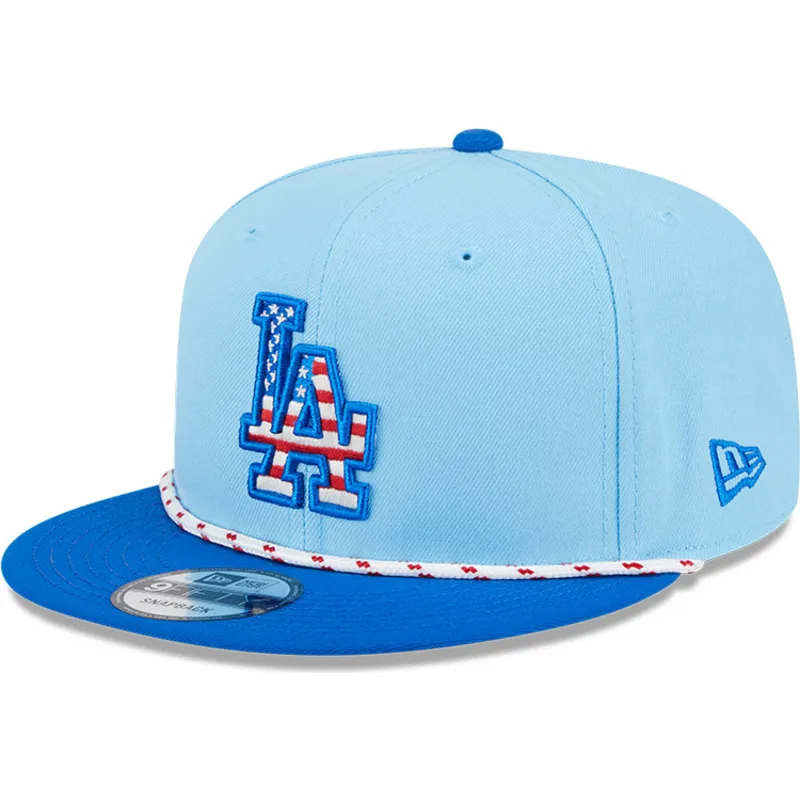 Cappello piatto blu snapback 9FIFTY 4th July dei Los Angeles