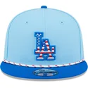 cappello-piatto-blu-snapback-9fifty-4th-july-dei-los-angeles-dodgers-mlb-di-new-era