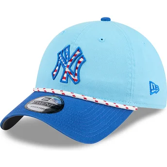 Cappello curvo blu regolabile 9TWENTY 4 Luglio dei New York Yankees MLB di New Era