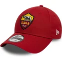 cappellino-curvo-rosso-regolabile-9forty-core-dell-associazione-sportiva-roma-serie-a-di-new-era