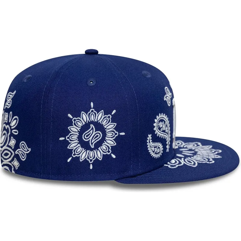 cappello-piatto-blu-chiuso-59fifty-paisley-dei-los-angeles-dodgers-mlb-di-new-era