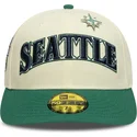 cappellino-curvo-beige-e-verde-aderente-59fifty-all-star-game-pin-dei-seattle-mariners-mlb-di-new-era