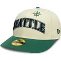 cappellino-curvo-beige-e-verde-aderente-59fifty-all-star-game-pin-dei-seattle-mariners-mlb-di-new-era