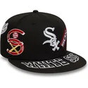 cappello-piatto-nero-regolabile-59fifty-all-over-dei-chicago-white-sox-mlb-di-new-era