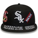 cappello-piatto-nero-regolabile-59fifty-all-over-dei-chicago-white-sox-mlb-di-new-era